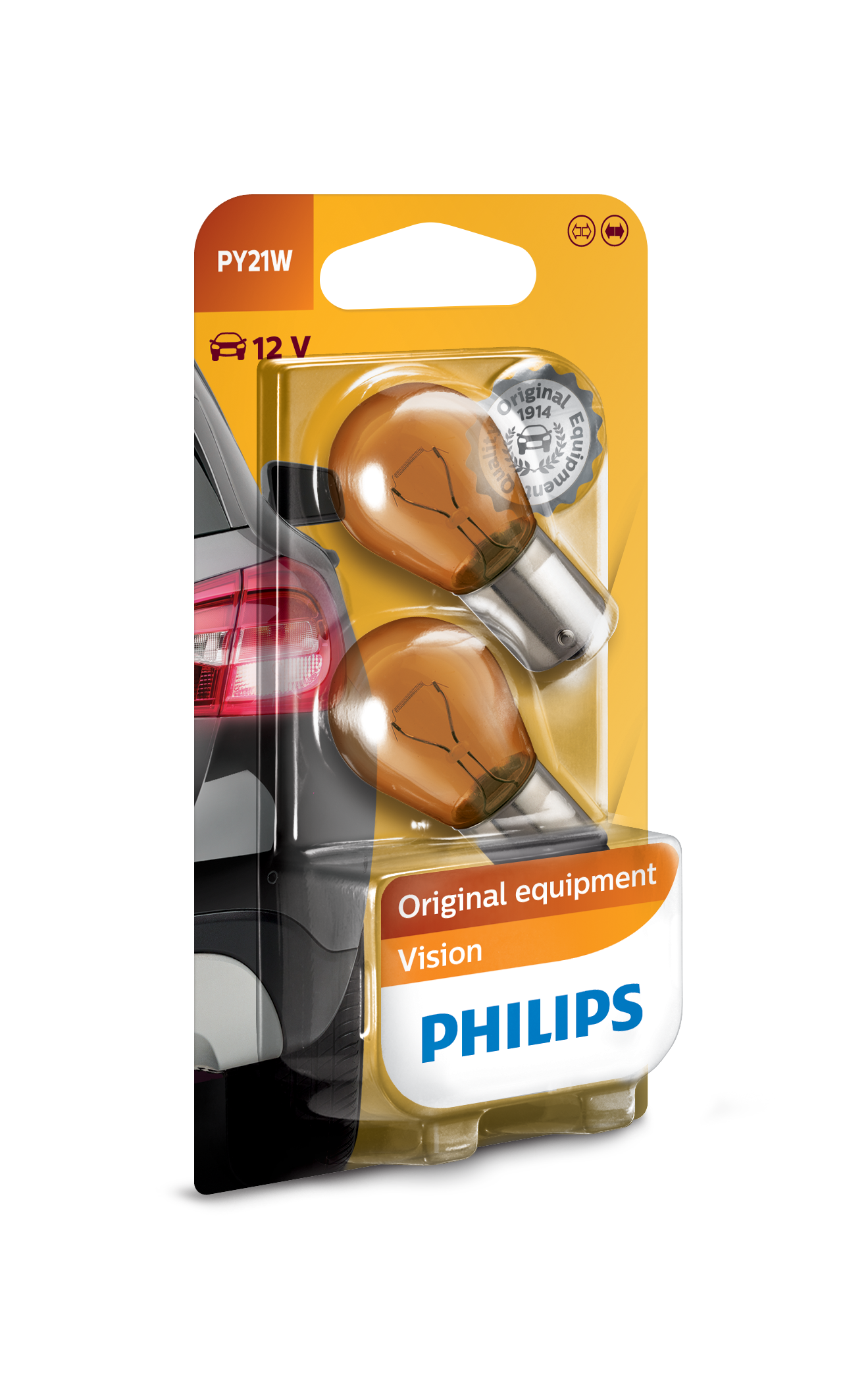 PY21W Vision - 2 stk. | Philips 12496NAB2 | Landberg.dk